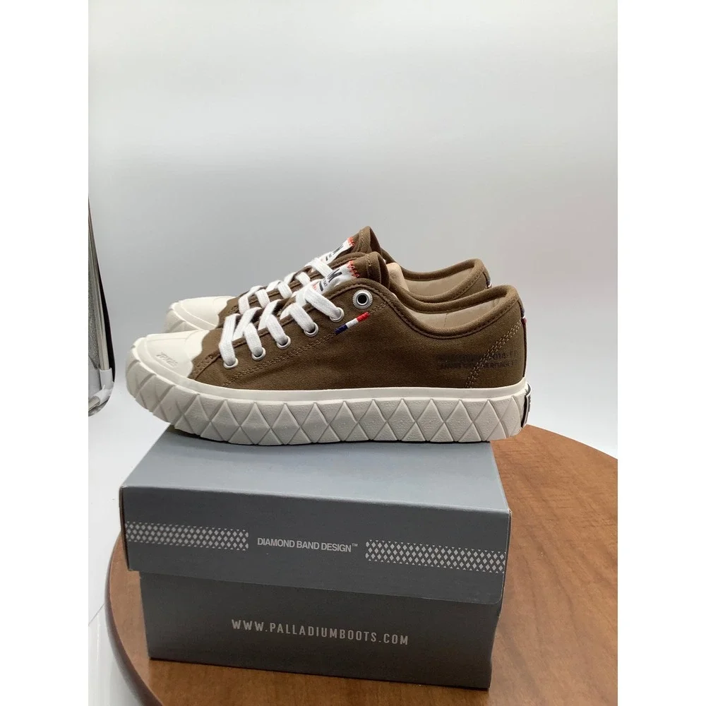 Palladium Palla Ace‎ CVS Olive Green Canvas Low Top Sneakers Womens Size 5.5 NEW